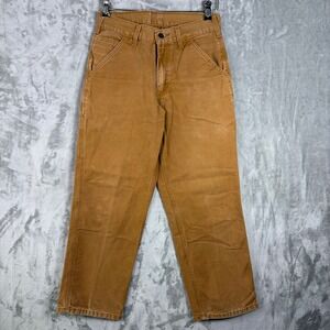 Carhartt Carpenter Pants 30x30 Brown Loose Fit B11-BRN Workwear Canvas Mens